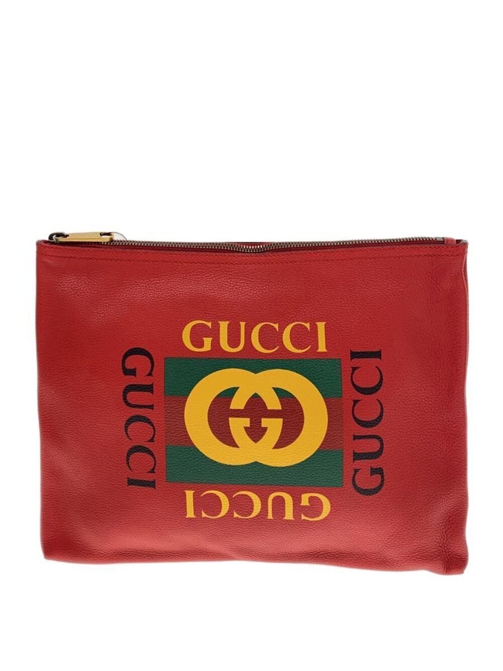 Gucci Clutch Bag Leather RED
